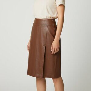 Siena Studios Brown Leather Skirt – Size 6